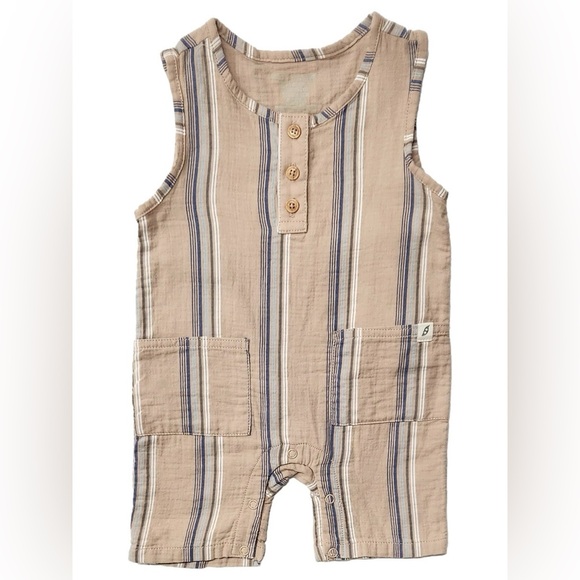Striped Sleeveless Romper—Easy Peasy - Picture 1 of 8